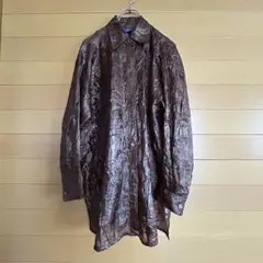 グランジ ニルヴァーナ シワ加工 和紙の様に軽いシャツ 個性的 オーバーサイズ