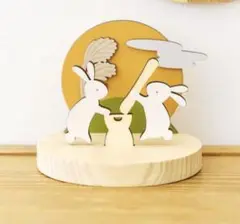 salut! 　サリュ　月見　十五夜　餅つきうさぎ　オブジェ