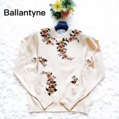 【美品!旧タグ】バランタイン カシミヤ100% セーター ニット 花柄 編み込み