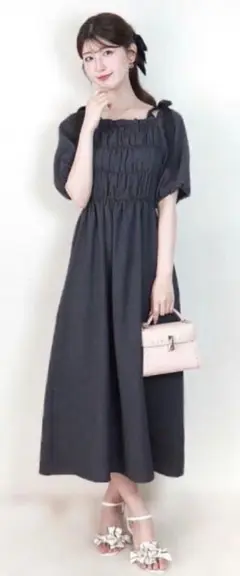 肩リボンワンピース 2way