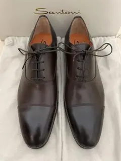 【新品未使用】サントーニ Santoni 紳士靴 ドレスシューズ 茶色