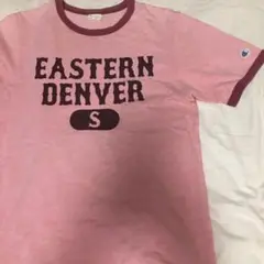 champion 半袖Tシャツ　サイズL ピンク　リンガーTシャツ