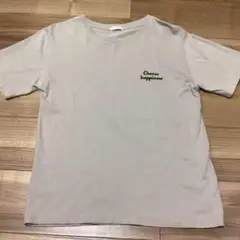 Honeys COLZA Tシャツ 半袖 ブラウン 茶 プリント カジュアル M