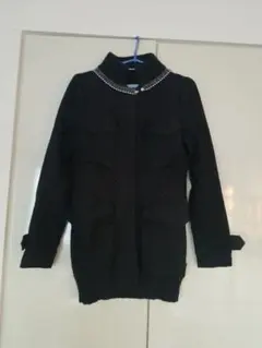 sacai サカイ ドッキングコート 黒 ビジュー