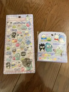 【新品未使用】はぴだんぶい　ボンボンドロップシール　おはじきシール　2枚セット