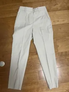 PLST ライトベージュ スリムフィットXXS リネンブレンドスティックパンツ