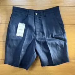 【新品/タグ付】ZARA 麻 リネン 紺色M ショートパンツ インコテックス