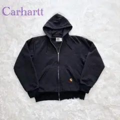【美品】カーハート 90's USA製 フルジップ パーカー 裏PE 黒