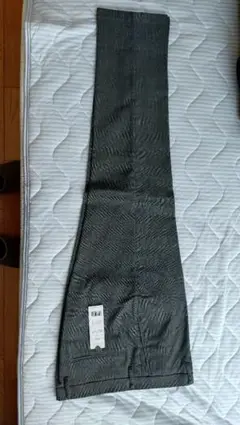 すごく伸びるストレッチチェックパンツ(黒系)