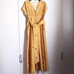 ヴィセンテ　マキシ丈ワンピース　イエロー