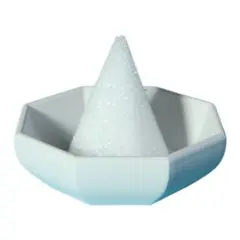八角盛り塩専用皿 プラスチック製 八角の形 マットホワイト