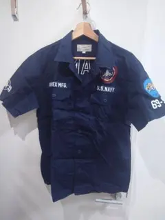 AVIREX 半袖シャツ ネイビー サイズL 美品