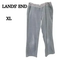 ランズエンド　メンズ　フリース　パンツ　ズボン　XL　グレー　ゴムウエスト
