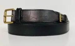 POLO/ラルフローレン レザーベルト ブラック ブラウン サイドバックル