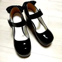 ♡rosemarie seoir 黒リボン エナメルパンプス♡ リボン パンプス 5E 本革 レザー 黒 フォーマル エナメル 結婚式