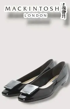 美品✨️MACKINTOSH スクエアトゥモチーフオールウェザーパンプス