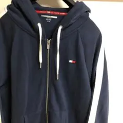 ♪ TOMMY HILFIGER 長袖 フルジップパーカー メンズL ネイビー