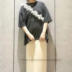 LEPSIM レプシィム　サイドリブ5部袖T