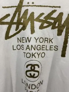 STUSSY レディースTシャツ 白 Mサイズ ステューシー NY LA 東京