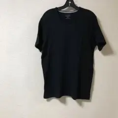 VI LLAND メンズ半袖シャツ V字ネック●サイズLL●ブラック
