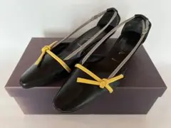 PRADA プラダ パンプス ブラックX イエローX グレー