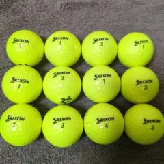 Srixon 蛍光イエロー ゴルフボール 12個セット