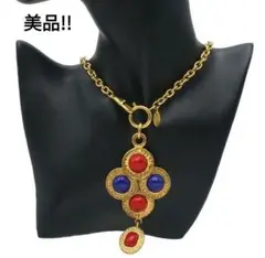X1949 美品!! シャネル カラーストーン スイング ロング ネックレス