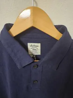 Jackman ジャックマン ポロシャツ ネイビー XL