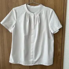 ホワイト 半袖ブラウス オリヒカ