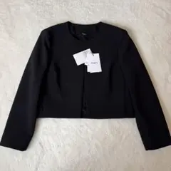 新品未使用　Theory ノーカラー ジャケット　黒　2