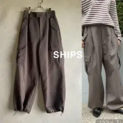 美品 シップス SHIPS ワークパンツ ミリタリー ワイドシルエット ゆったり