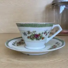 昭和レトロ カップu0026ソーサー 欠け 金継ぎ