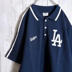 【新品未使用/国内正規品】MLB LA ドジャース ネイビーポロシャツ #124