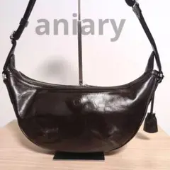 【美品】aniary アニアリ バルケッタ 三日月 レザー ショルダーバッグ