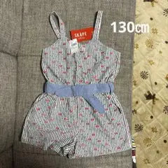 新品　未使用　タグ付き　キッズ　女の子　オーバーオール　パンツ　130㎝　サマー