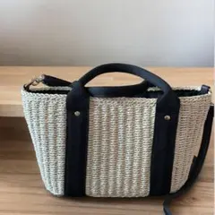 MURA 籠バックショルダー付き　ホワイト