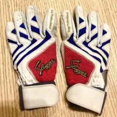 Slugger バッティング用手袋 赤青　ジュニアサイズ