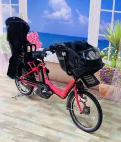 4270 電動自転車ブリヂストン子供乗せ 20インチ ハイクオリティ 濃いピンク