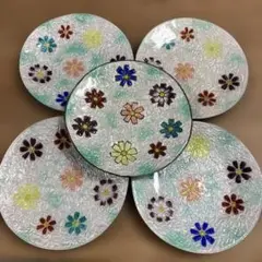 七宝焼花柄銘々皿5枚セット