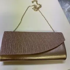 シャンパンゴールド色 ハンドバッグ パーティーバッグ