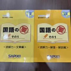 SAPIX国語の要その1 　〈読解力文章編〉と〈解答解説編〉2冊のみ