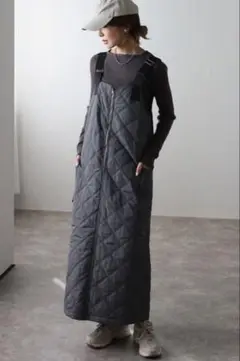 【新品未使用】ボンジュールサガン 配色キルティングジャンパースカート