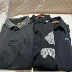PUMA 黒ポロシャツ3点セット