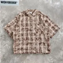 WISH FOR EVER ドローコードフリンジビンテージライクシャツ M