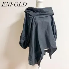 ENFOLD ソフトタイプライター オフショルダーブラウス アシメ