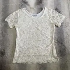 BARNEYS NEW YORK 半袖レースシャツ アイボリー