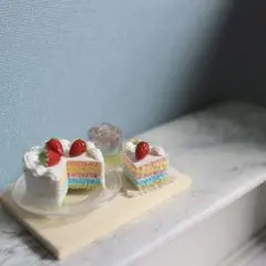 627. レインボーケーキセット　ミニチュアスイーツ
