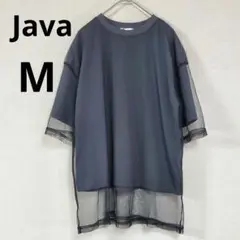 【Java】チュールレイヤード バックプリントTシャツ Msize