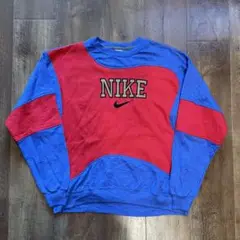 00s NIKE c-boy USA戦スウェットリメイクトレーナー　XL 青/赤