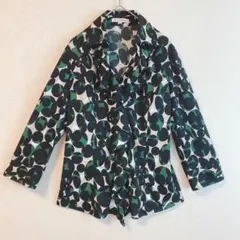 【ナラカミーチェ 】（M）ドット柄 フリル シャツ ポルカドット 柄ブラウス